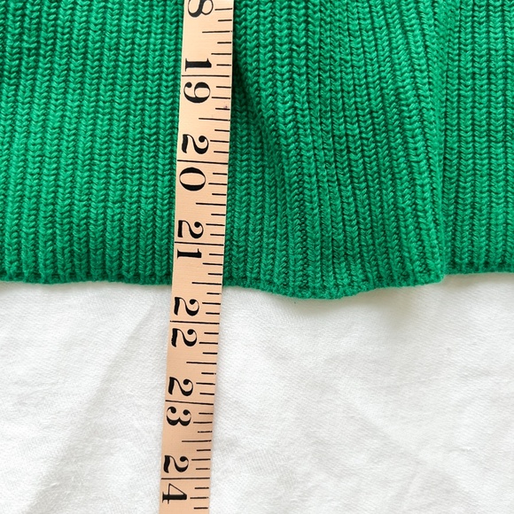 Anthropologie Moth Liza Faux Wrap Sweater Kelly Green Size M Preppy - Picture 11 of 11